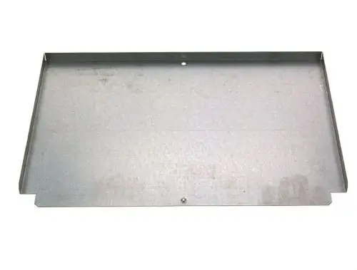Rechteckiger Metallreinigungsdeckel mit einer glatten Oberfläche und einer Aussparung an einer der Kanten, passend für Bosch-Geräte.
